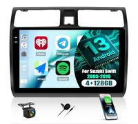 CAMECHO 4+128G 10 Pulgadas Autoradio para Suzuki Swift 2005-2010 con Cámara Trasera, Android 13 Wireless Carplay Bluetooth Radio con Android Auto FM/RDS GPS WIFI +1280*720 Pantalla Táctil Mirror Link