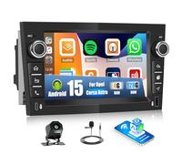 CAMECHO 4+128G Android 15 Navi Autoradio para Opel Astra Antara Vectra Corsa Zafira Meriva Combo con Cámara Trasera, 7 Pulgadas Radio Carplay Inalámbrica con Bluetooth Android Auto FM RDS GPS WiFi
