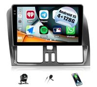 CAMECHO 4+128G Android 15 Navi Autoradio para Volvo XC60 2008-2013 Radio GPS, 9 Pulgadas con Bluetooth WiFi Inalámbrico Carplay Android Auto FM RDS 32EQ Incell Pantalla Táctil + Cámara Trasera