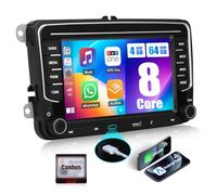 CAMECHO 4+64G 8-Core Android 13 Radio Coche para VW Golf 5 6 Polo Tiguan Caddy Skoda Passat con CarPlay Android Auto DSP, 7 Pulgadas Pantalla Táctil,1280 * 720,con GPS WiFi BT USB FM RDS Radio