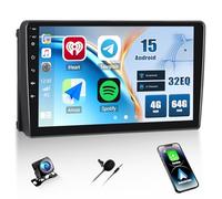 CAMECHO 4+64G 9" Autorradio para Ford Transit 2009-2016 Focus 2005-2008 con Cámara Trasera DSP, Android 15 Inalámbrico Carplay Bluetooth HD Radio con Android Auto GPS WiFi FM/RDS Mirror Link +Canbus