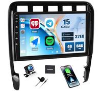 CAMECHO 4+64G 9 Pulgadas Android Autorradio para Porsche Cayenne 2002-2010 con Cámara Trasera, Android 15 Wireless Carplay Bluetooth Radio con Auto GPS WiFi DSP FM/RDS Mirror Link +Canbus HD