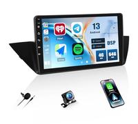 CAMECHO 4+64G Android 13 DSP Autorradio para BMW X1 E84 2010-2016 con Cámara Trasera, 10 Pulgadas Wireless Carplay Bluetooth HD Touchscreen Radio con Android Auto GPS WiFi FM/RDS Mirror Link +Canbus