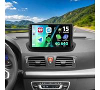 CAMECHO 4+64G Android 15 Autoradio para Renault Megane 3 Export 2009-2014 con CarPlay Inalámbrico, 9 Pulgadas Android Auto Radio Bluetooth con Navegación GPS Wi-Fi, RDS FM y Cámara Trasera