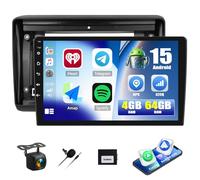 CAMECHO 4+64G Android 15 Autorradio para Fiat Ducato Citroen Jumper Peugeot Boxer con Cámara Trasera, 9 Pulgadas Wireless Carplay Bluetooth Radio con Android Auto FM/RDS +Canbus HD Touchscreen