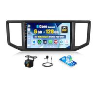 CAMECHO 6+128G 8 Núcleos Android 15 Autoradio para VW Volkswagen Crafter 2017-2021 con Cámara Trasera, 10 Pulgadas Bluetooth Radio con GPS WiFi Carplay Inalámbrico Android Auto FM/RDS DSP Mirror Link