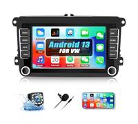 CAMECHO Android 13 Radio Coche Pantalla para VW Golf 5 6 Passat Seat Skoda y etc, 7 Pulgadas Pantalla Táctil con Bluetooth/GPS/FM/WiFi/USB Enlace Espejo + Cámara Visión Trasera