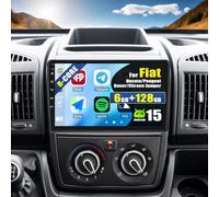 CAMECHO Android15 6+128GB Radio Coche para Fiat Ducato 3 Peugeot Boxer 2 Citroen Jumper 2 2011-2022, CarPlay/Android Auto Inalámbrico, 9" HD IPS, CANBUS, DSP, Plug&Play, GPS BT, Cámara AHD incluida