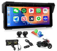 CAMECHO Cámara de salpicadero para motocicleta, pantalla Carplay y Android Auto para motocicleta, Carplay Moto, IP68 impermeable, pantalla táctil de 8.1 pulgadas para motocicleta, Carplay inalámbrica