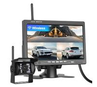 CAMECHO cámara de visión trasera inalámbrica, 7 pulgadas TFT LCD monitor y cámara de aparcamiento IP68K impermeable coche cámara de visión trasera inalámbrica, 1080P HD visión nocturna 120 ° gran angu
