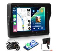 CAMECHO Carplay Moto Navi Display para Motorbike, 5 Pulgadas HD Pantalla Táctil Impermeable Motocicleta Dispositivos de Navegación con Wireless Carplay Android Auto Bluetooth GPS FM EQ Sonido