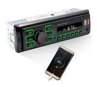 CAMECHO Radio de Coche con Bluetooth 1 DIN Reproductor de Medios Digital Manos Libres FM, MP3 Player de Auto 4x45W con Dos Puertos USB/AUX/SD/TF + Mando a Distancia