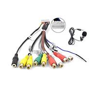 CAMECHO Radio Estéreo Radio RCA Aux-in Aux-in cable de salida Carro accesorios, con micrófono