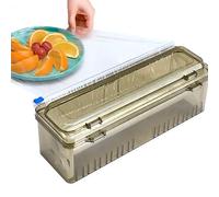 CAMEIRGOU Dispensador Papel Aluminio Y Film - Organizador De Papel De Aluminio Y Fim De Plástico Rellenable, Dispensador De Papel De Aluminio con Cortador, Cortador De Film con Portarrollos Cocina