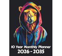 Camel 10 Year Monthly Planner: Large 120 Month Sunday to Saturday Calendar | Gift For People Who Love Safari Animal, African Savanna Lovers | Ideal ... and Busy Individuals | 8.5 x 11 Inches | v2
