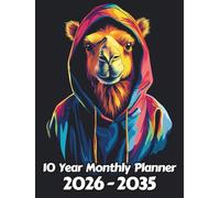 Camel 10 Year Monthly Planner: Large 120 Month Sunday to Saturday Calendar | Gift For People Who Love Safari Animal, African Savanna Lovers | Ideal ... and Busy Individuals | 8.5 x 11 Inches | v2