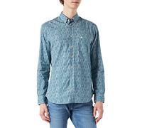 camel active 409114/7S04 Camisa, Azul, S para Hombre