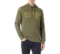 camel active 409441/8w02 Sudadera con Capucha, Marrón Oliva, L para Hombre