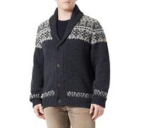 camel active 409525/8K28 Suéter cárdigan, Gris Grafito, XL para Hombre