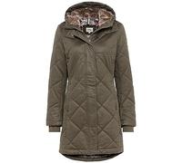 camel active Abrigo Largo de Carbono Capa, Caqui, 36 para Mujer