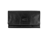 camel active Bags Rise - Cartera de Piel para Mujer, tamaño Grande, Negro, 19,0 x 3,0 x 10,0, Monedero