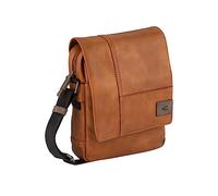 camel active Bolso de hombro Laos para hombre con solapa, tamaño pequeño, color marrón coñac