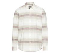 camel active Camisa de algodón Puro a Rayas para Hombre, Beige-Gris, XXL