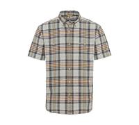 camel active Camisa de Cuadros de Manga Corta para Hombre, Gris, S