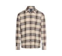 Camel Active Camisa de Manga Larga fleXXXactive para Hombre de Franela Ligera, Amarillo Claro, M