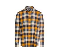 Camel Active Camisa de Manga Larga fleXXXactive para Hombre de Franela Ligera, Amarillo, M
