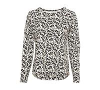 camel active Camisa de Manga Larga Hecha de algodón orgánico Camiseta, Multicolor, S para Mujer