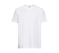 Camel Active Camiseta básica de Manga Corta para Hombre con Cuello Redondo, Blanco, S