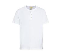 camel active Camiseta Henley de Manga Corta para Hombre de algodón Puro, Blanco, XL