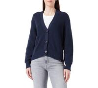 camel active Cárdigan Cuadrado en Calidad de Punto Suéter, Azul, S para Mujer