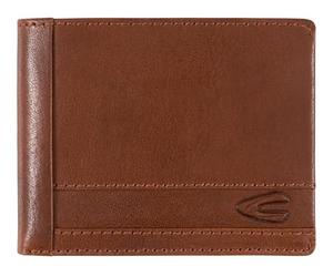 camel active Cartera Field para Hombre, pequeña, con diseño de Paisaje, Piel RFID, pequeña, Color marrón coñac
