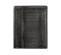 camel active Cartera Melbourne para hombre, de piel de gran formato, talla mediana, negra