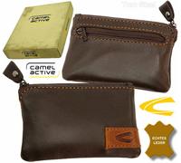 Camel Active Cartera para Llaves Bolso de Cuero Solución Braun Case Marrón