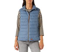 camel active Chaleco Acolchado Corto y Ligero con puños elásticos, Azul Humo, 36 para Mujer