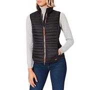 camel active Chaleco Acolchado Corto y Ligero con puños elásticos, Negro, 42 para Mujer