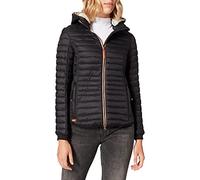 camel active Chaqueta Acolchada Ligera con Capucha extraíble, Negro, 42 para Mujer