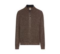 camel active Chaqueta de punto para hombre de una mezcla de algodón suave, marrón oscuro, XL