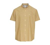 camel active Herren Kariertes Kurzarmhemd aus Baumwolle Orange, Menswear-XXL Camiseta, Naranja, Hombres