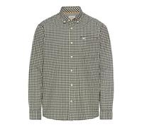 camel active Herren Kariertes Langarmhemd aus Baumwolle Grün, Menswear-l Camisa, Verde, Hombres