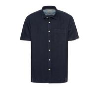 camel active Herren Kurzarm Hemd aus Einem Leinen-Baumwoll-Mix Dunkelblau, Menswear-m Camisa, Azul Oscuro, Hombre