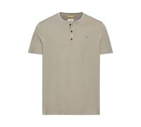camel active Herren Kurzarm Henley T-Shirt mit Knopfleiste Khaki, Menswear-l Camisa, Caqui, Hombres