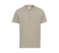 camel active Herren Kurzarm Henley T-Shirt mit Knopfleiste Khaki, Menswear-s Camisa, Caqui, Hombres