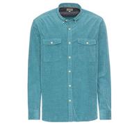 camel active Herren Langarm Hemd in Regular Fit aus Cord Blau, Menswear-l Camisa, Azul, Hombres