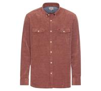 camel active Herren Langarm Hemd in Regular Fit aus Cord Rot, Menswear-l Camisa, Rojo, Hombres