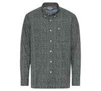 camel active Herren Langarmhemd mit Minimal-Print Grün-weiß, Menswear-l Camisa Abotonada, Verde y Blanco, Hombres