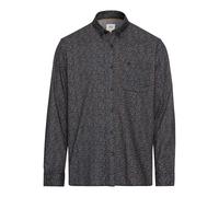 camel active Herren Langarmhemd Mit Minimal-Print Schwarz, Menswear-l Camisa Abotonada, Negro, Hombres